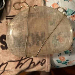 Clear and gold pocketbook